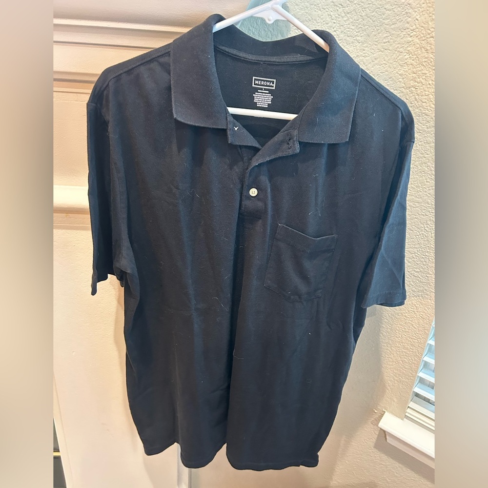 Merona Black Men's Polo Shirt